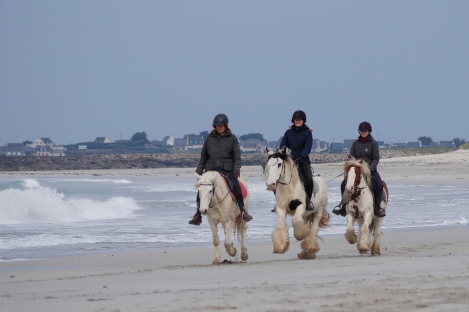 Reiten am Strand von Vougot 