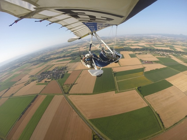 La plaine de la Limagne vue de l'ULM