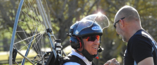 Fase 1 de treinamento paramotor, perto de Romans-sur-Isère