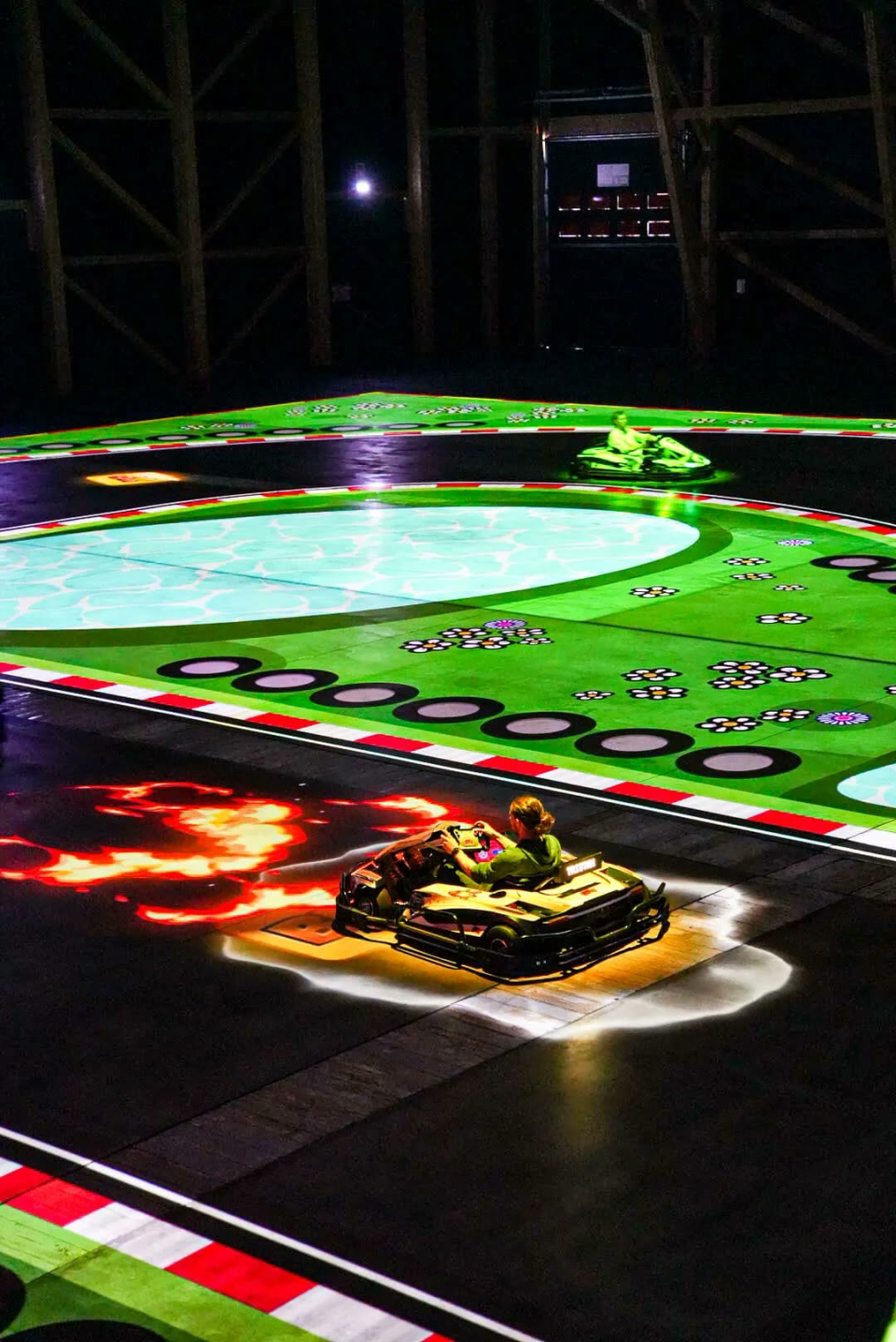 Un kart électrique sur la piste