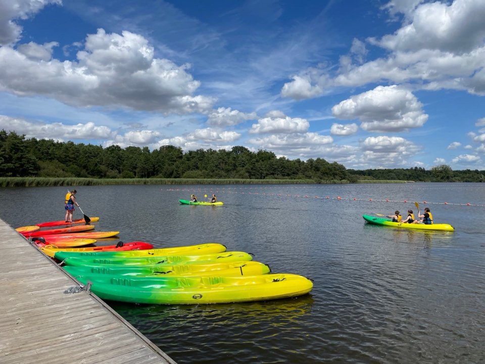  Sit-on-top canoes at the pontoon 