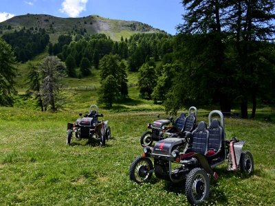 Two-seater Swincar ride to Vars in summer 1 hour