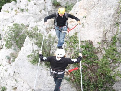 Vía Ferrata en La Roque de Saint-Sériès 1/2 día