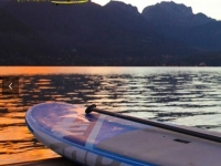 Stand up paddle au coucher de soleil