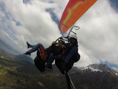 Vuelo barato en parapente región de Saboya 15 minutos