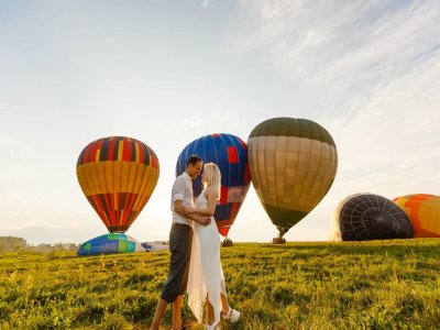 Privater Gondel-Duo-Flug in einem Heißluftballon 1 Stunde in Domme